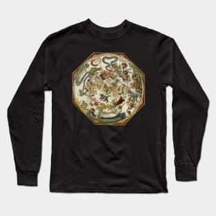 Vintage Octagonal Planisphere Celestial Map by Peter Apian Long Sleeve T-Shirt